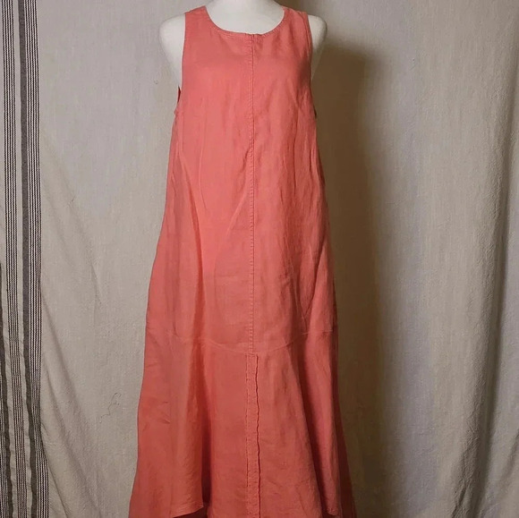 Sundance Dresses & Skirts - Sundance Doria Coral Linen Maxi Dress Sz S
